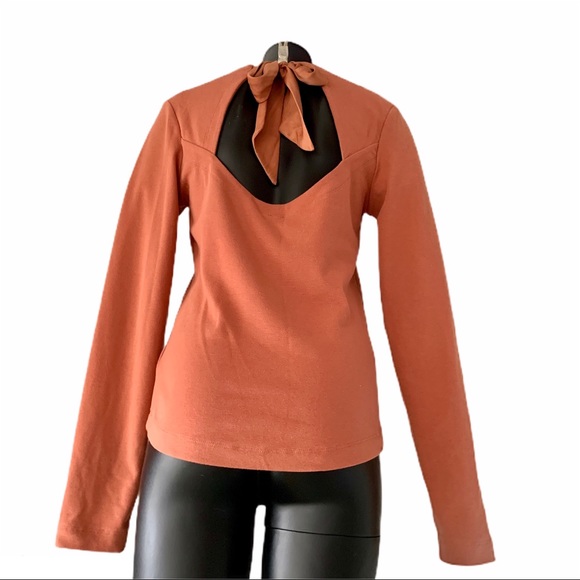 Free People Tops - Free People Bow in Back V- Neck Long- Sleeve Top